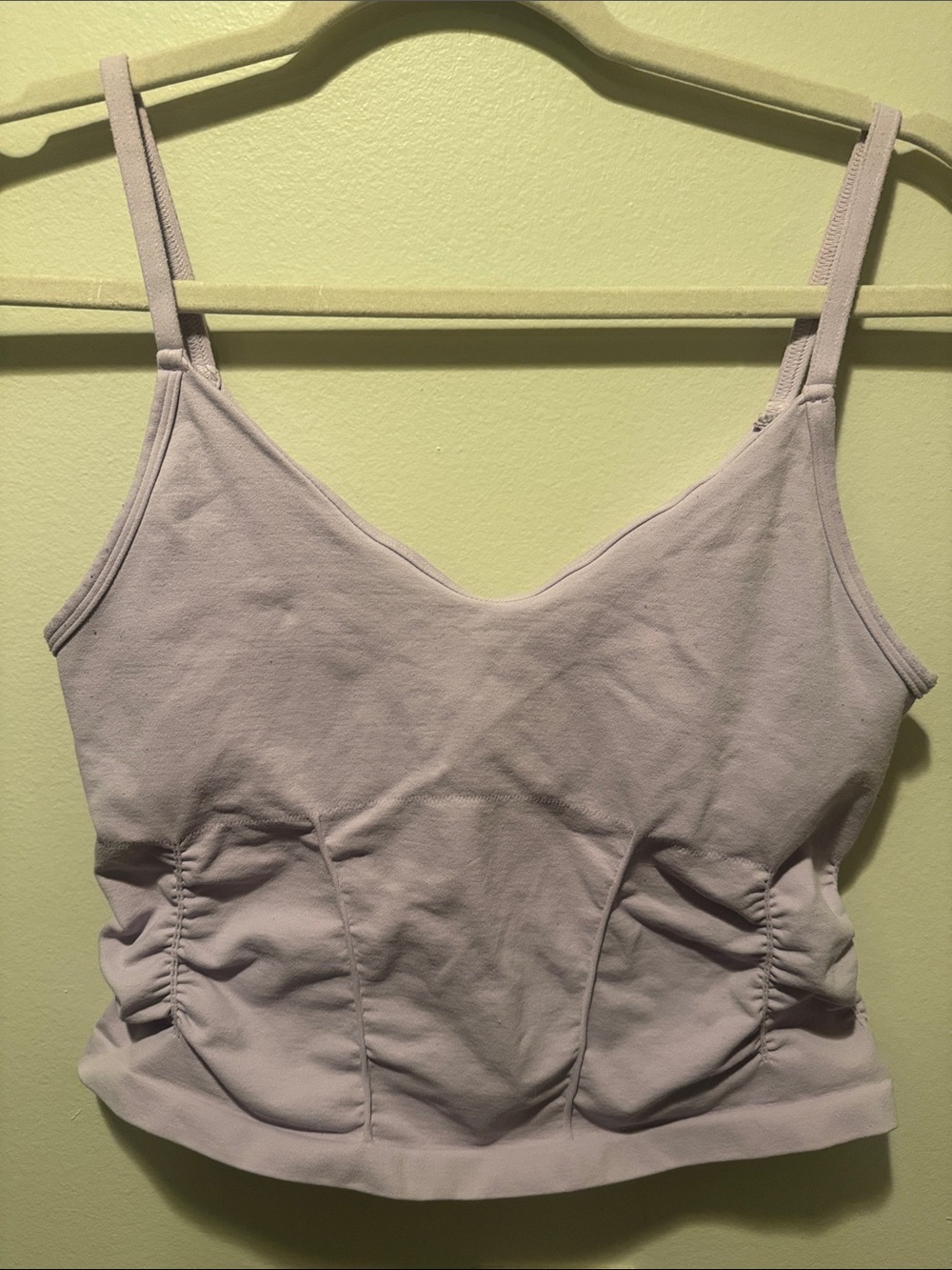 FP Movement by Free People Lavender Ruched Seam Crop Camisole